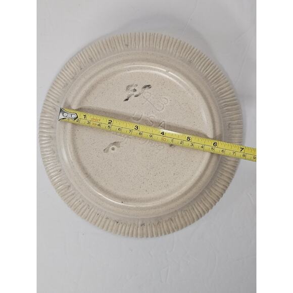 Vintage McCoy Pottery Tan Speckled Serving Bowl #593 Made in USA Cali Original - Picture 9 of 9